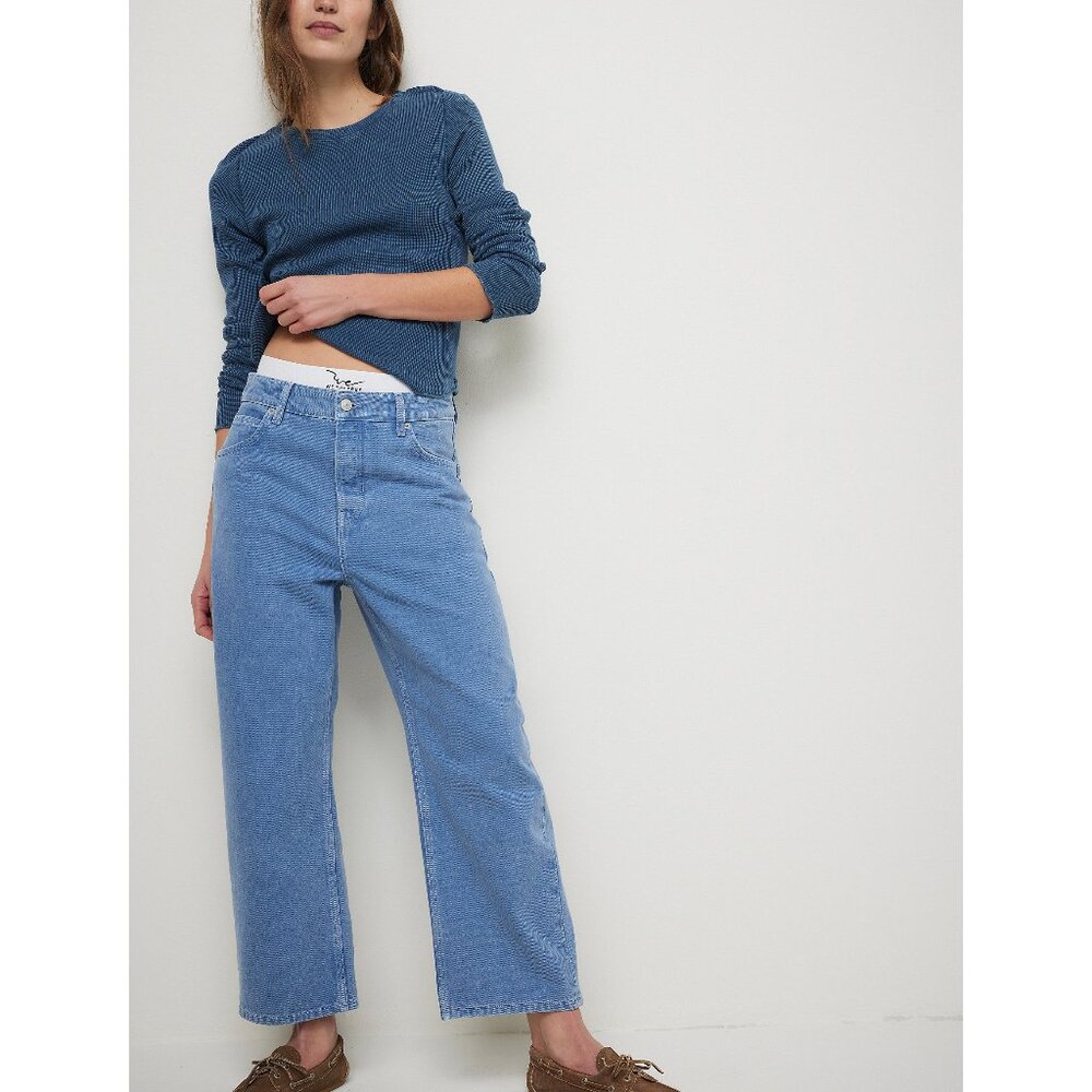 Free People WE The Free Deep Trance Dropped Boyfriend Jeans|Ocean
